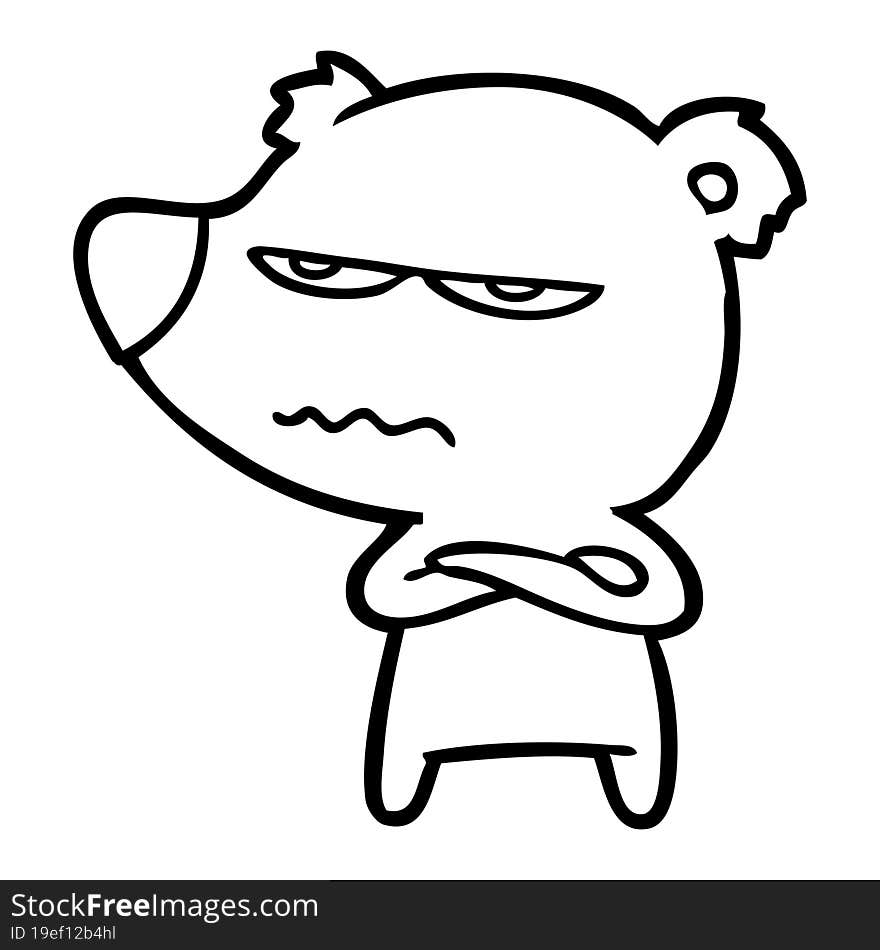 angry bear cartoon. angry bear cartoon