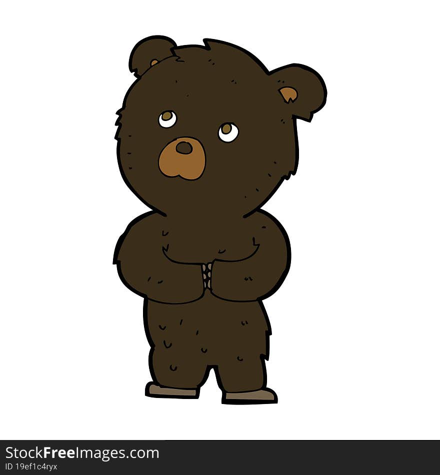 cartoon black bear cub