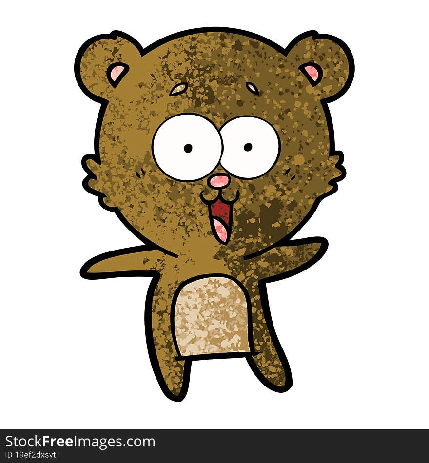 laughing teddy  bear cartoon. laughing teddy  bear cartoon