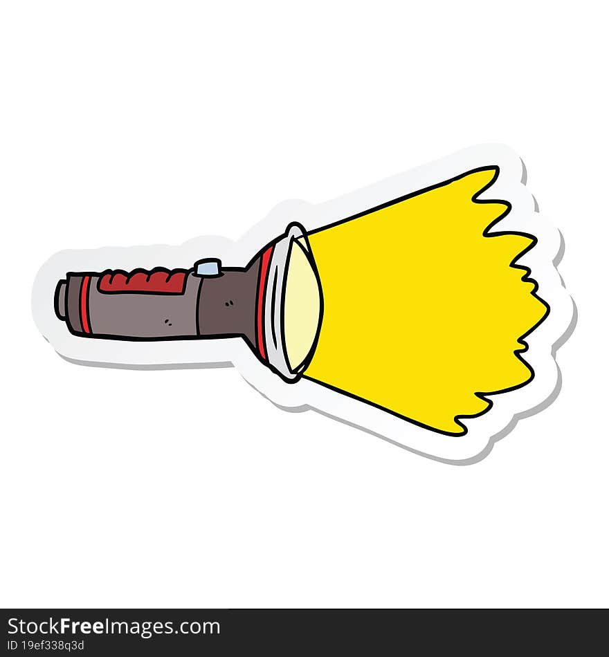 sticker of a cartoon electric torch