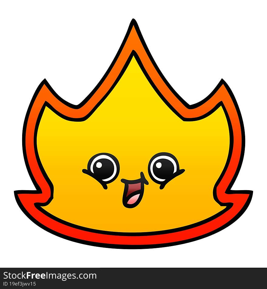 Gradient Shaded Cartoon Fire