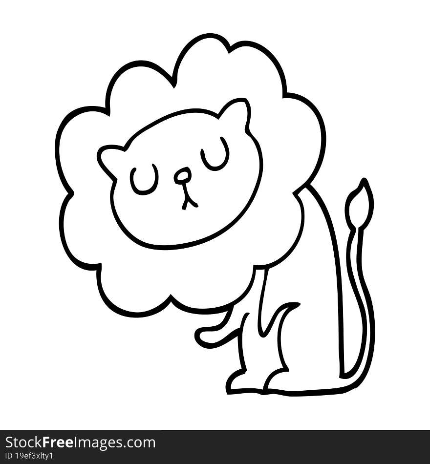 Cute Cartoon Lion