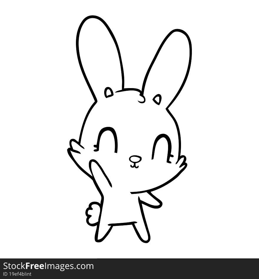 cute cartoon rabbit. cute cartoon rabbit