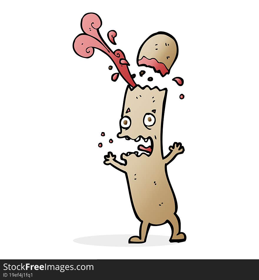 Cartoon Undercooked Sausage