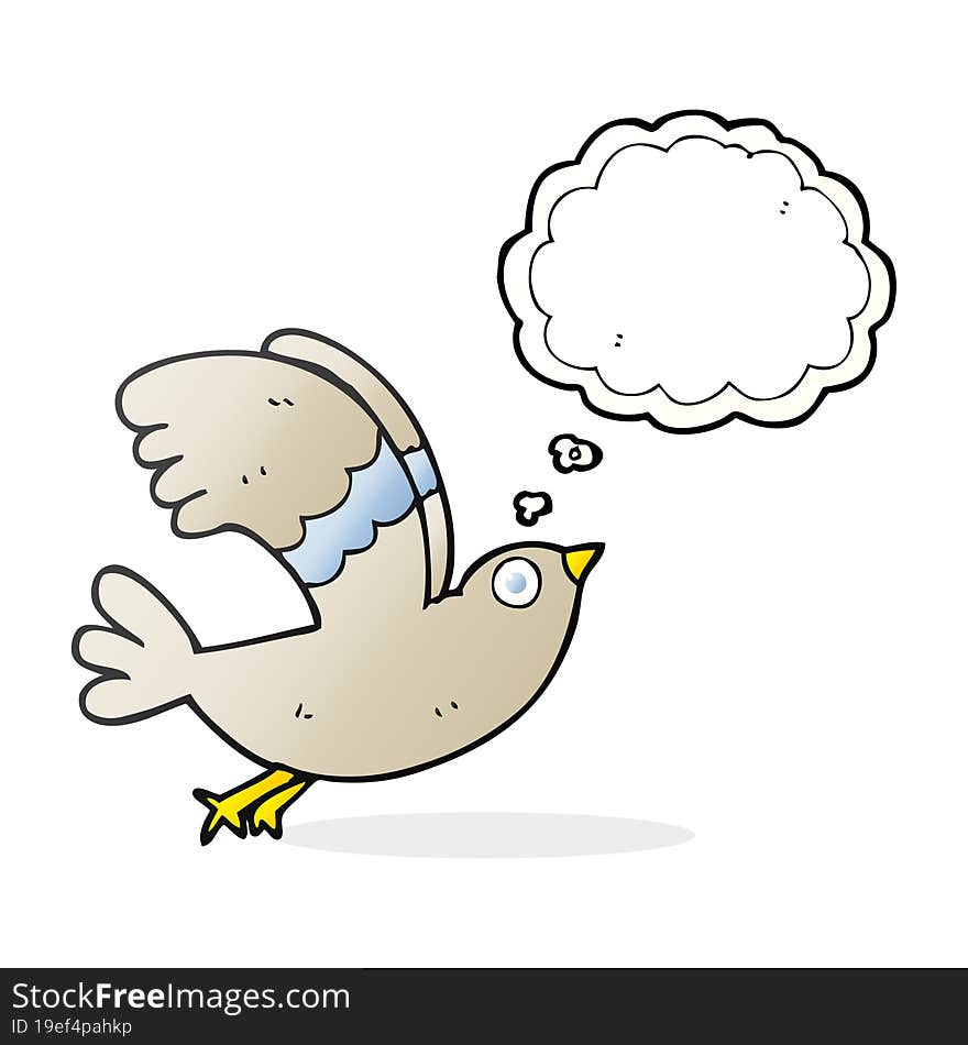 Thought Bubble Cartoon Bird