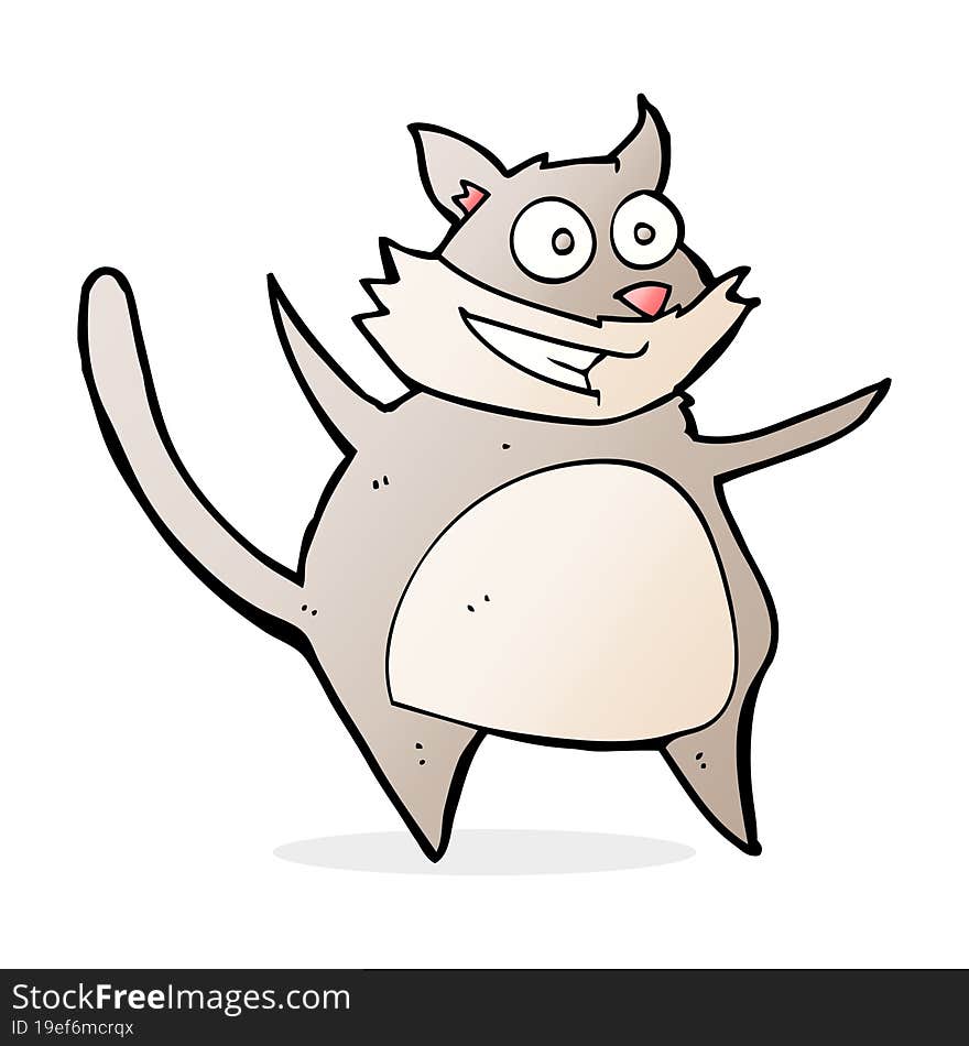 Funny Cartoon Cat