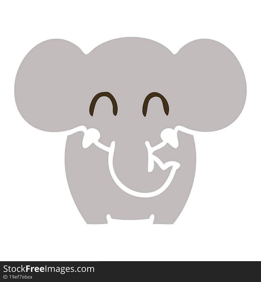 quirky hand drawn cartoon elephant