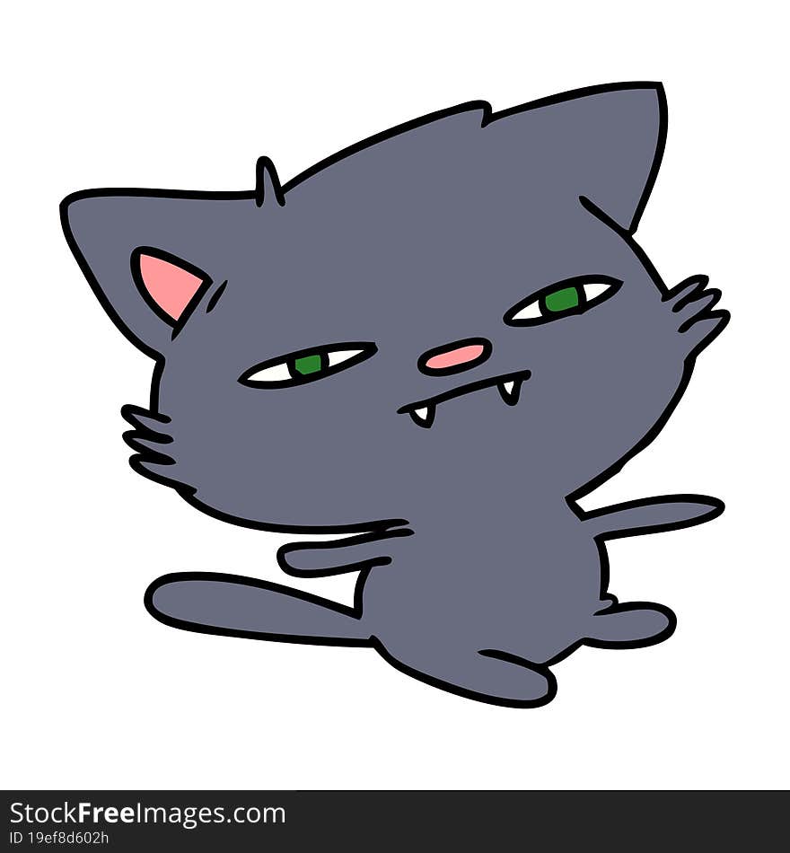 Cartoon Of Cute Kawaii Cat