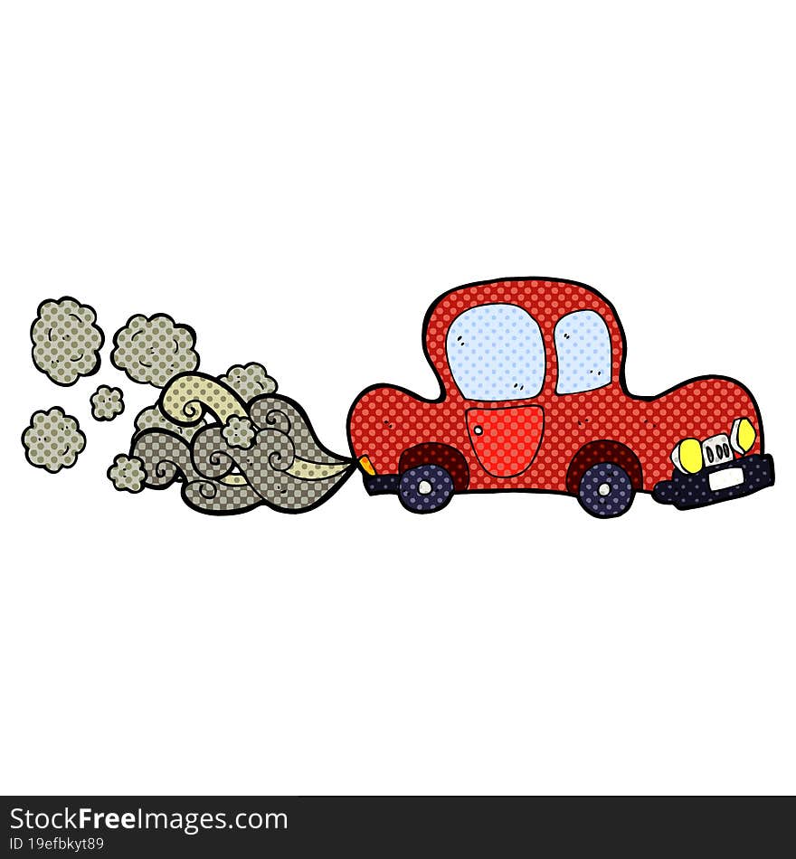 cartoon dirty old car