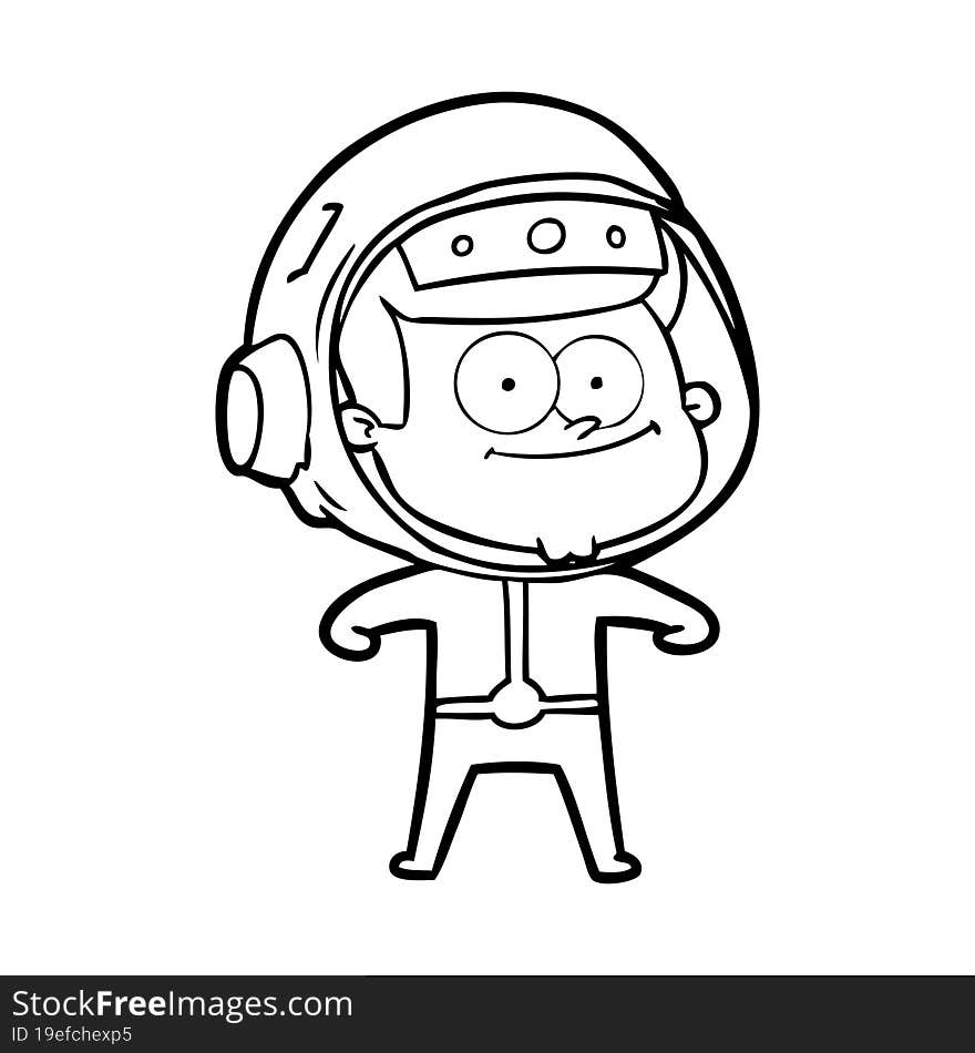 happy astronaut cartoon. happy astronaut cartoon