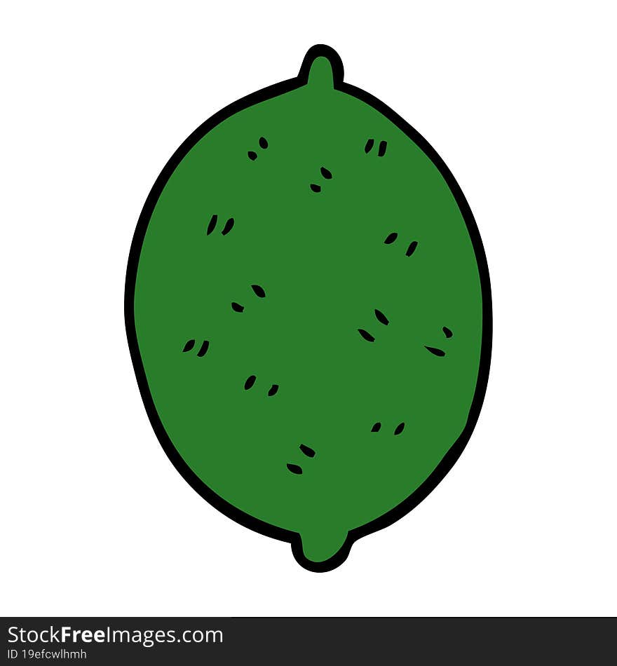 Cartoon Doodle Lime Fruit