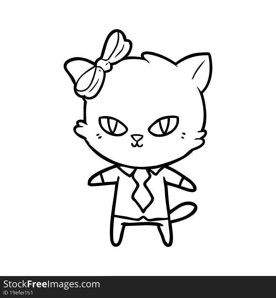 cute cartoon cat boss. cute cartoon cat boss