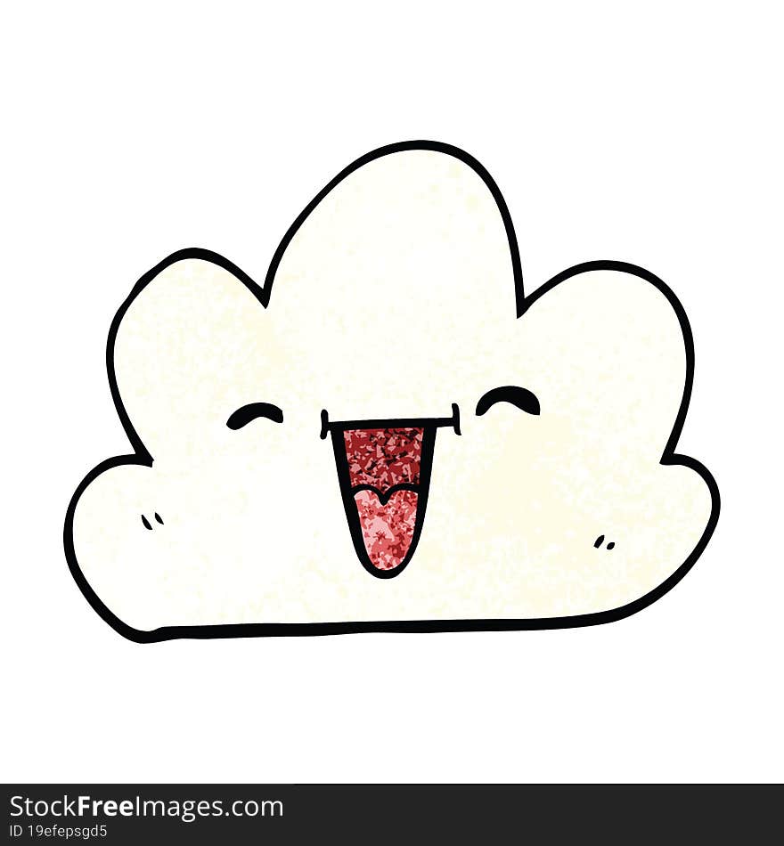 cartoon doodle expressive weather cloud