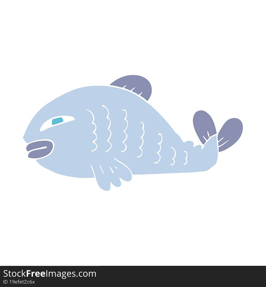 flat color illustration of fish. flat color illustration of fish