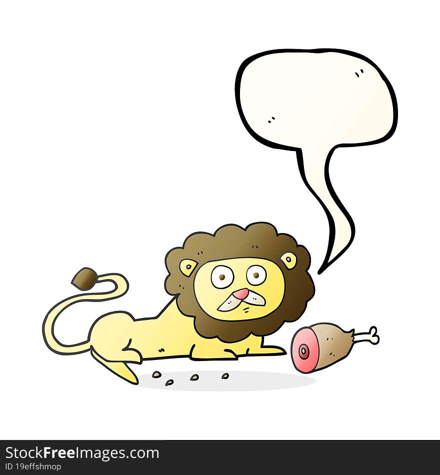 speech bubble cartoon lion