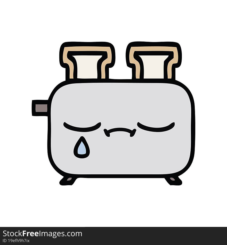 cute cartoon of a toaster