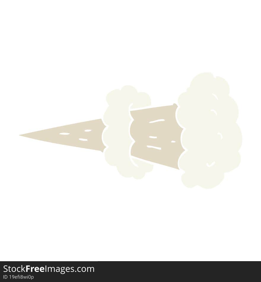 Flat Color Illustration Of A Cartoon Smoke Blast