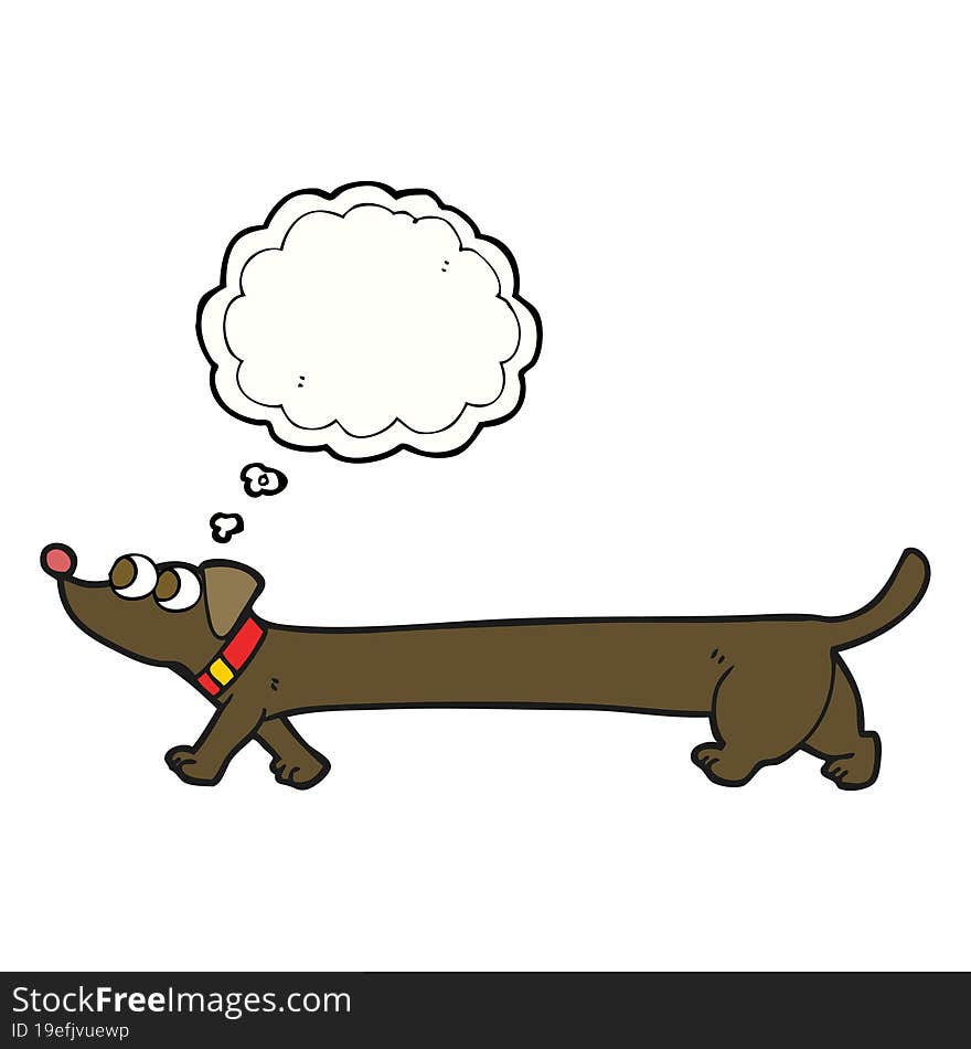 Thought Bubble Cartoon Dachshund