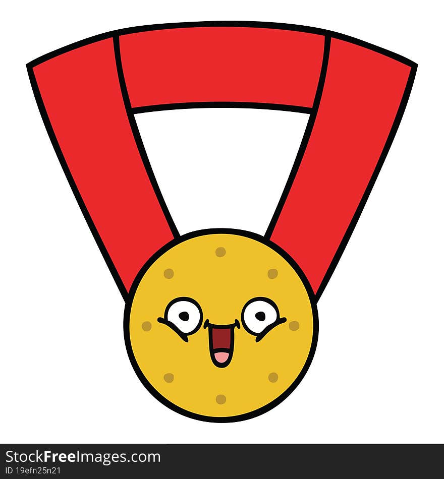 cute cartoon gold medal