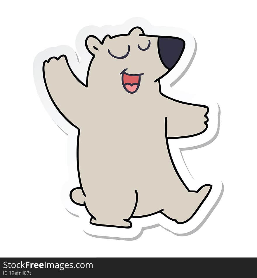 sticker of a quirky hand drawn cartoon wombat