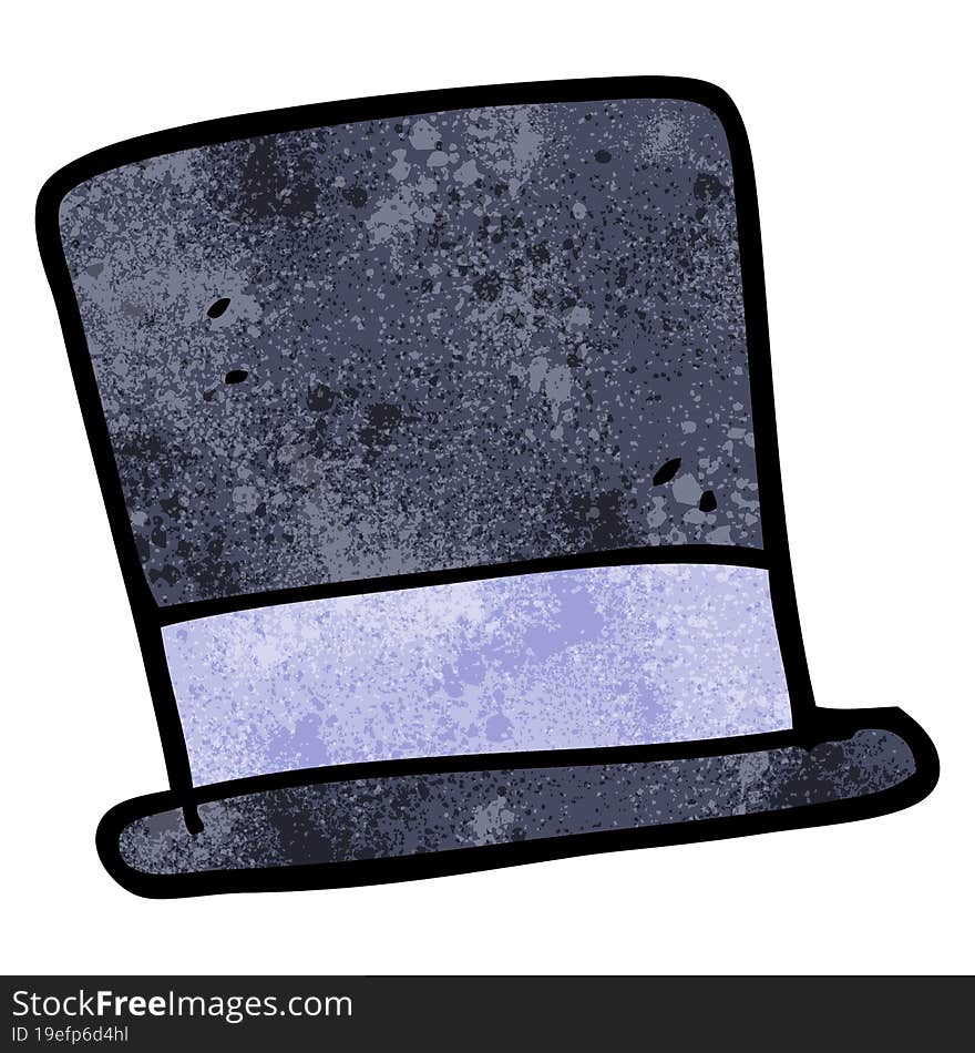 textured cartoon top hat