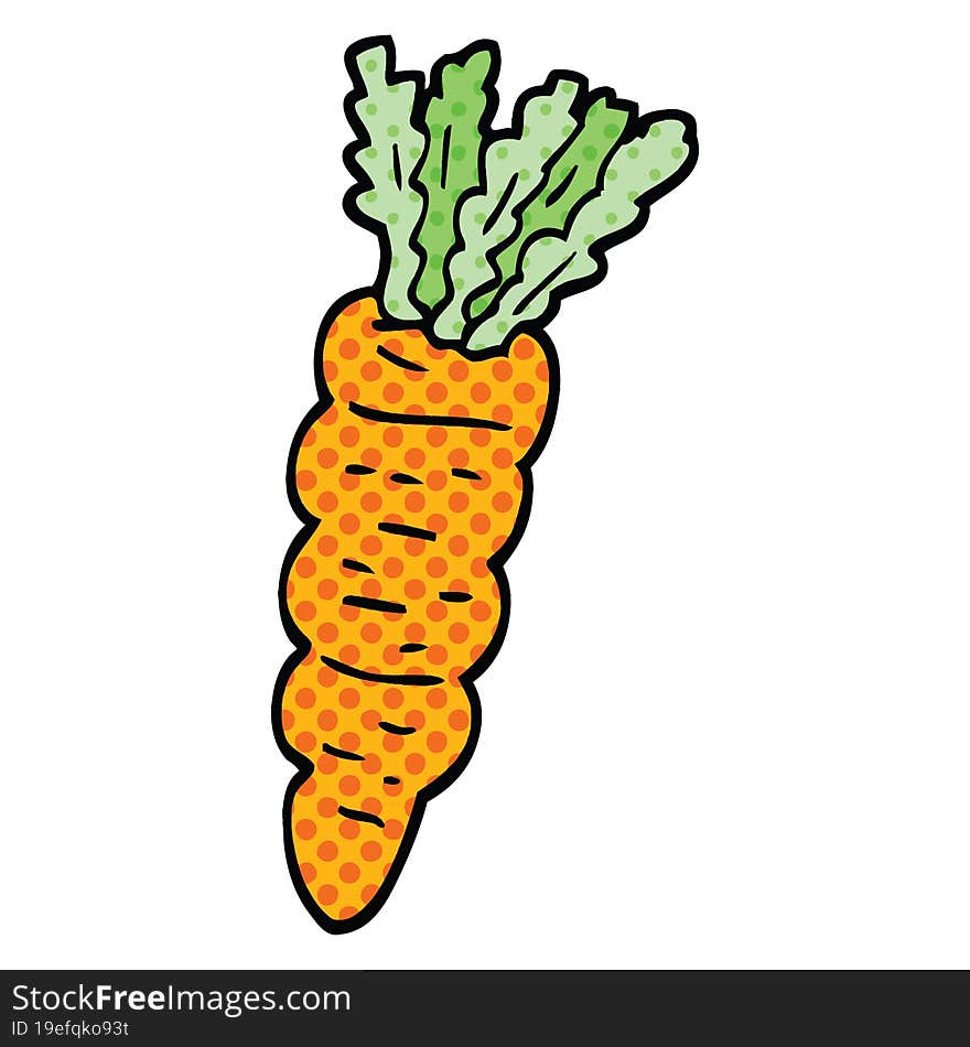 Comic Book Style Cartoon Carrot