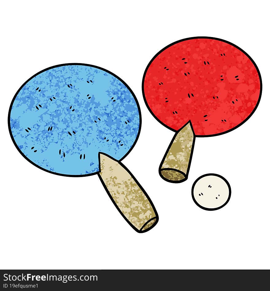 cartoon table tennis bats. cartoon table tennis bats