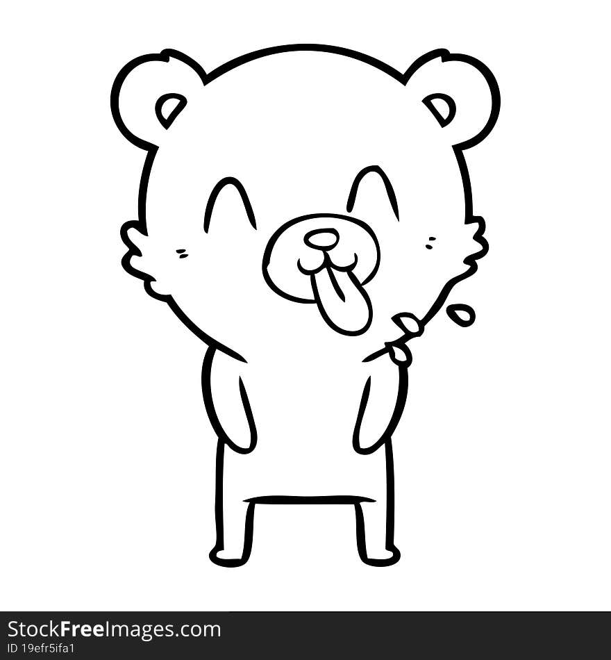 rude cartoon bear. rude cartoon bear