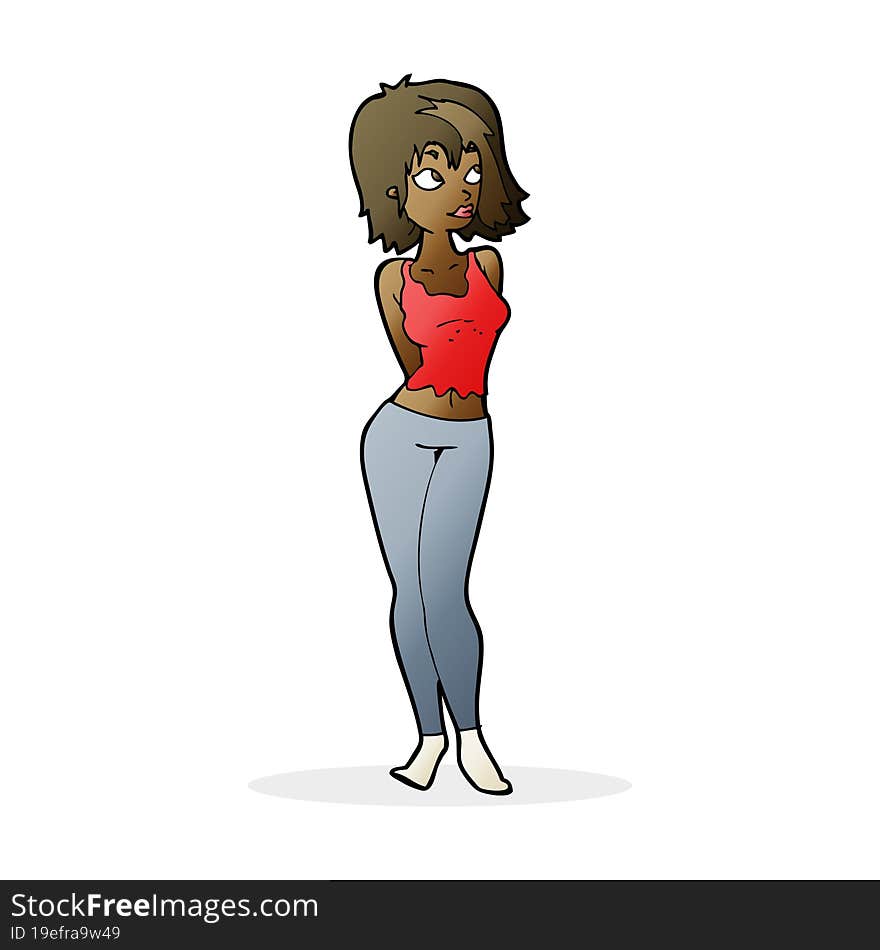 cartoon attractive girl