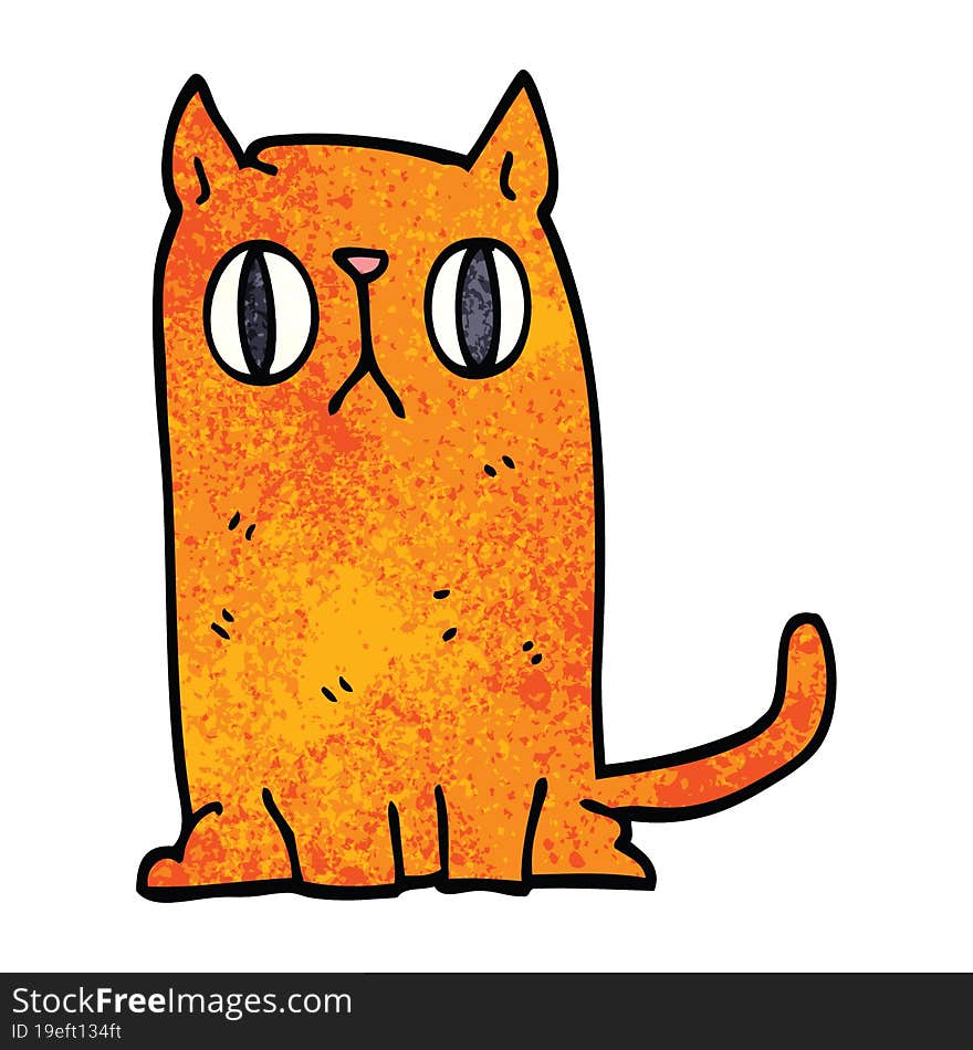 Cartoon Doodle Funny Cat