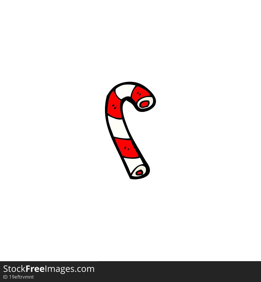 cartoon candy cane