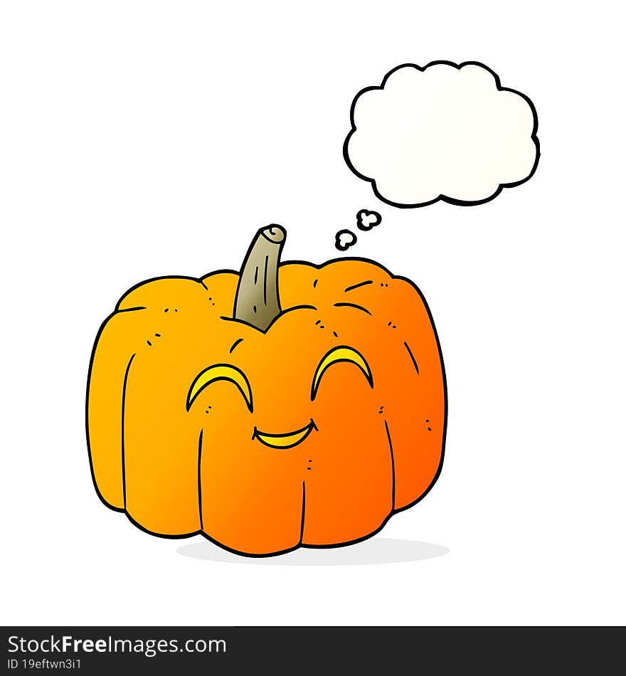 thought bubble cartoon halloween pumpkin