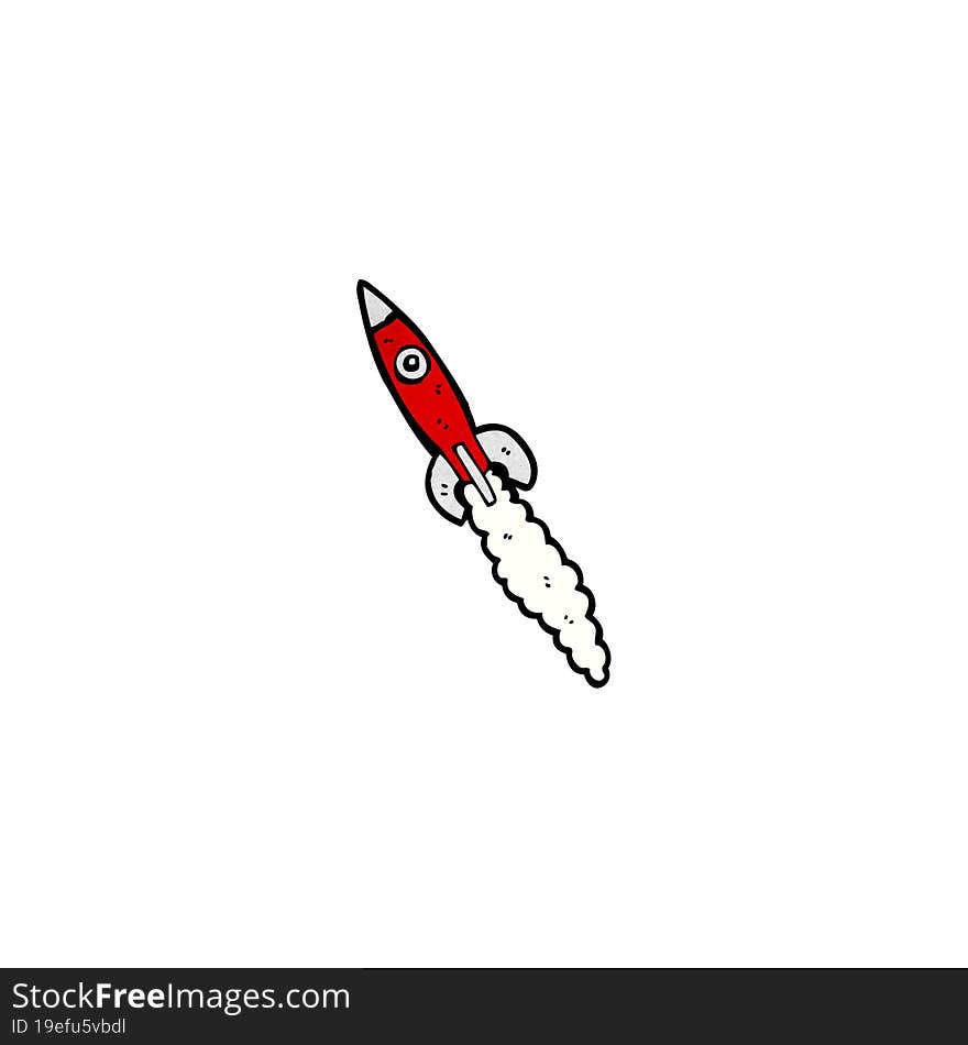 cartoon space rocket