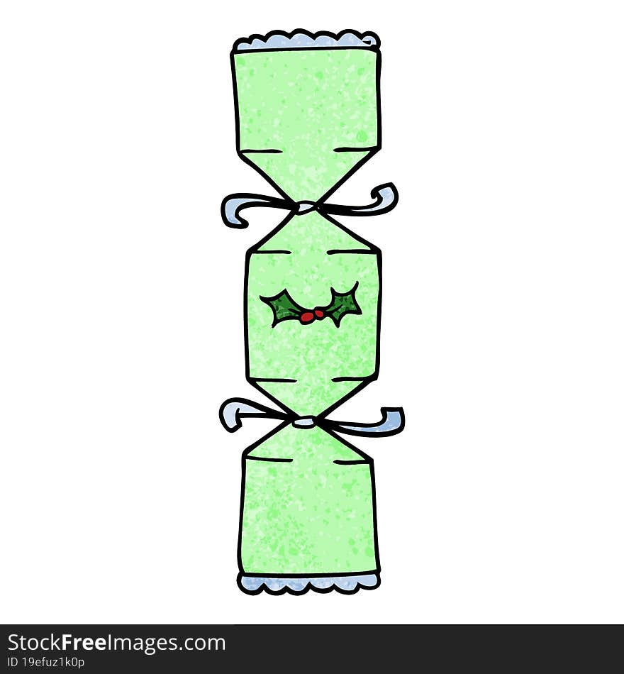 cartoon doodle christmas cracker