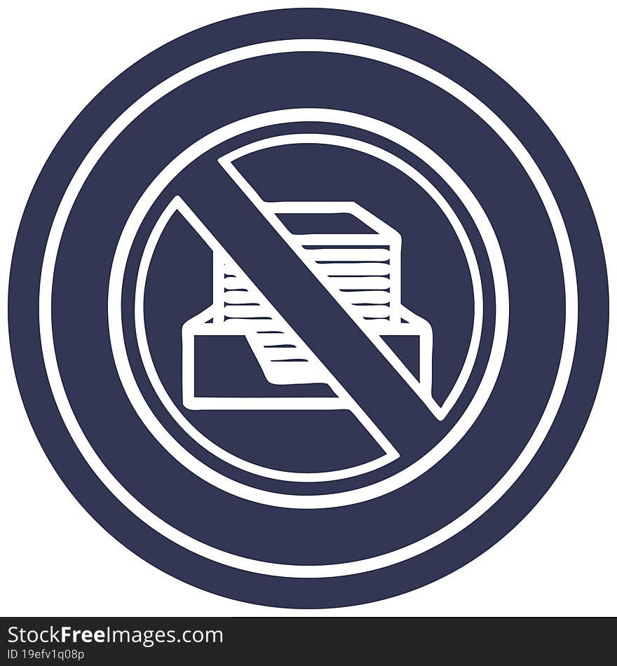 office paperless circular icon