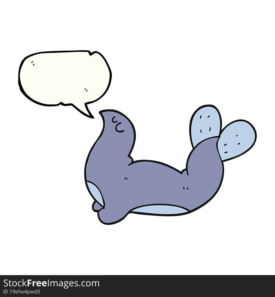 speech bubble cartoon seal