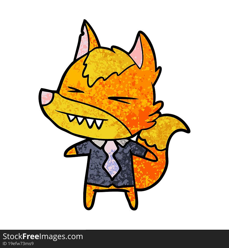 office worker fox cartoon character. office worker fox cartoon character