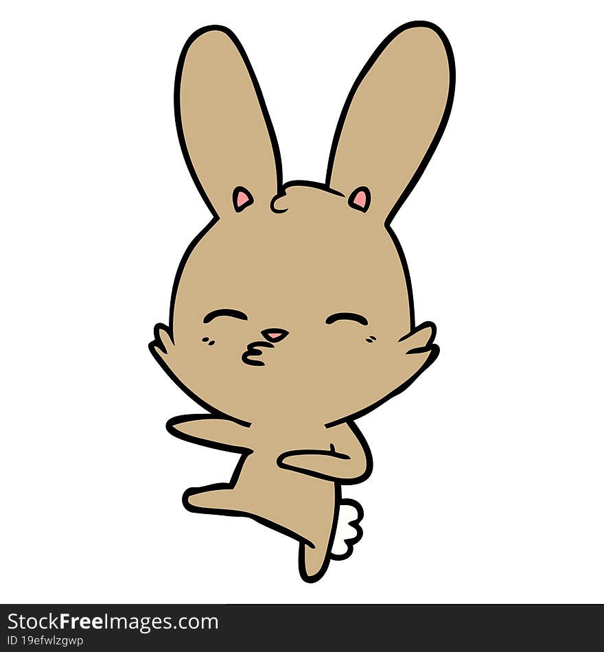 curious bunny cartoon. curious bunny cartoon