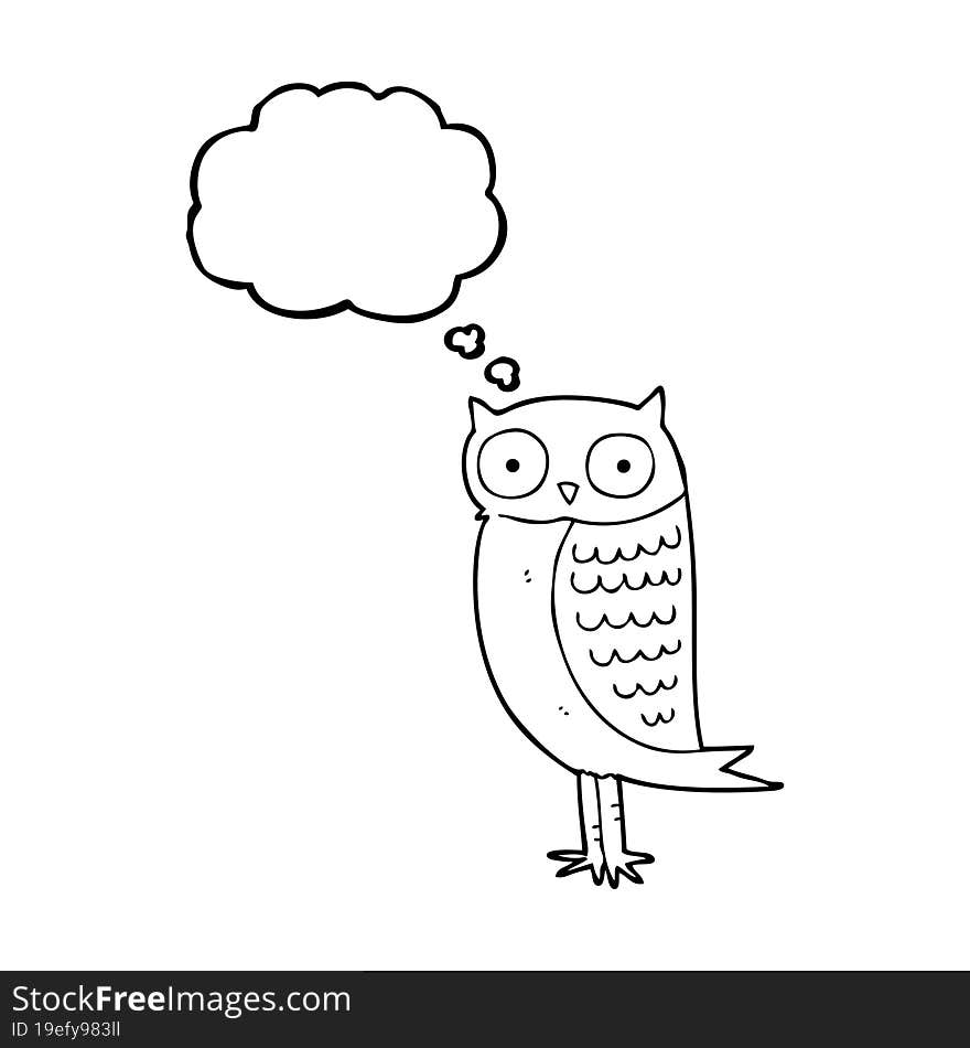 Thought Bubble Cartoon Owl