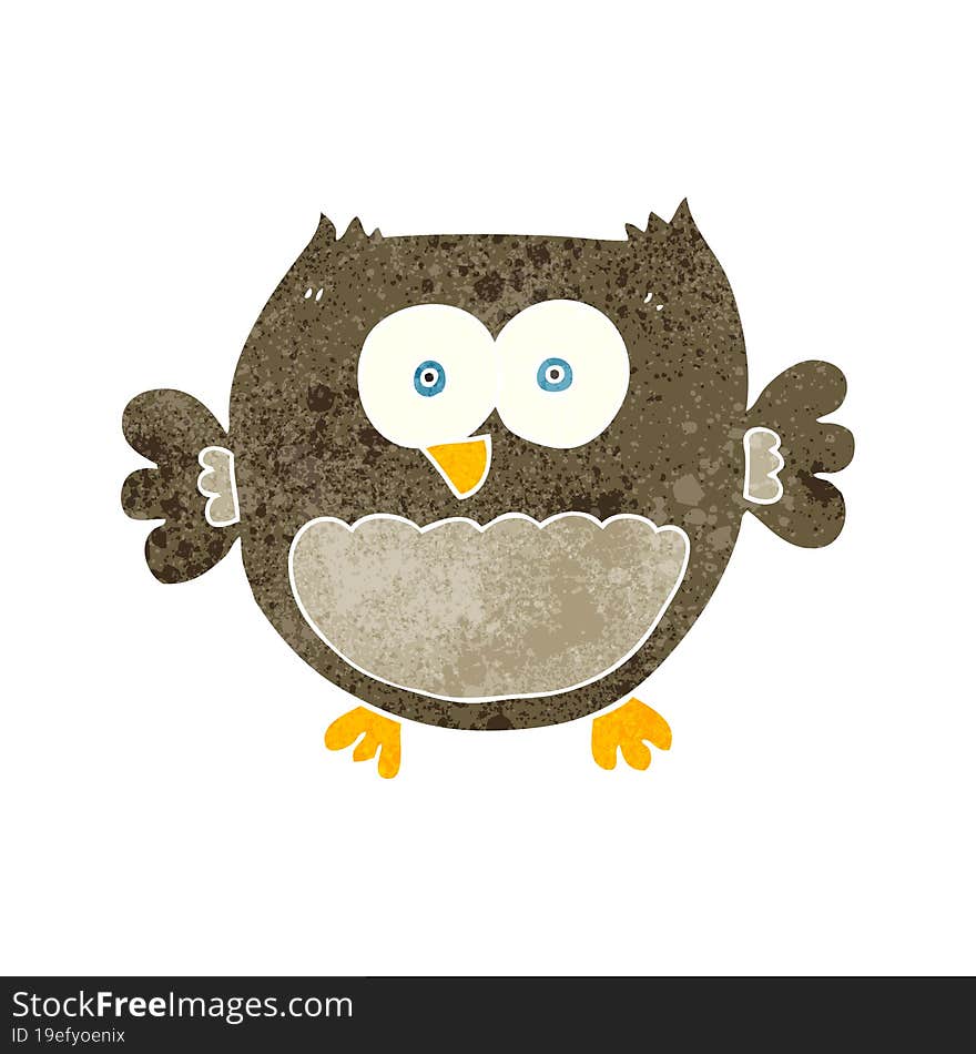 retro cartoon owl