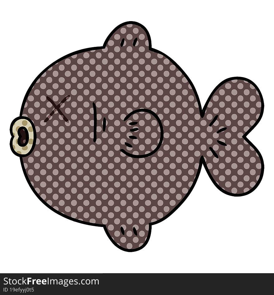 quirky comic book style cartoon fish