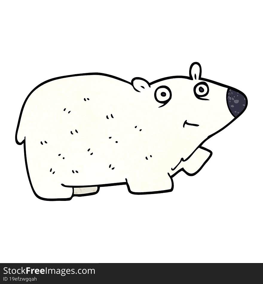 Cartoon Doodle Polar Bear