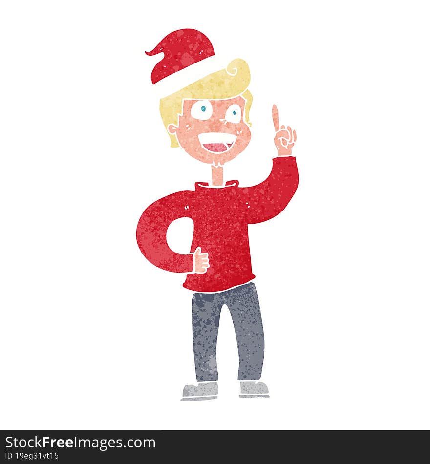 Cartoon Man Ready For Christmas