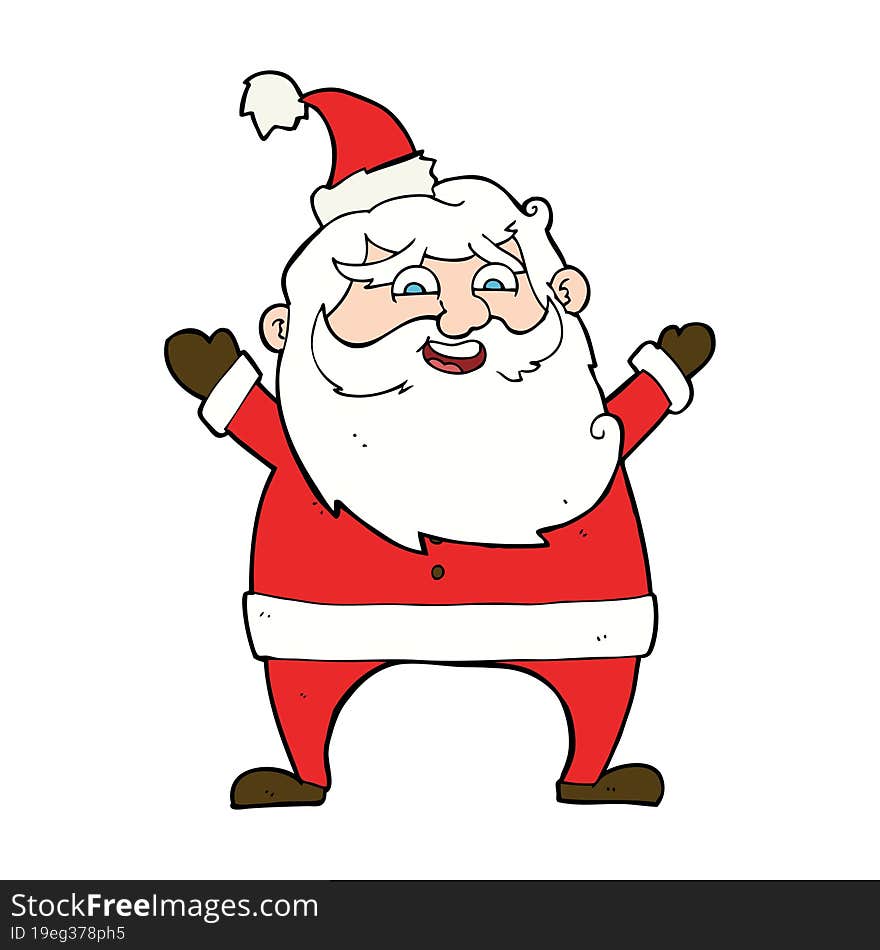 jolly santa cartoon