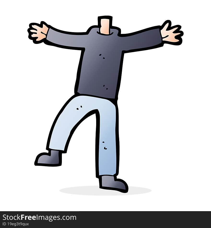 Cartoon Male Gesturing Body (mix And Match Cartoons Or Add Own Photo