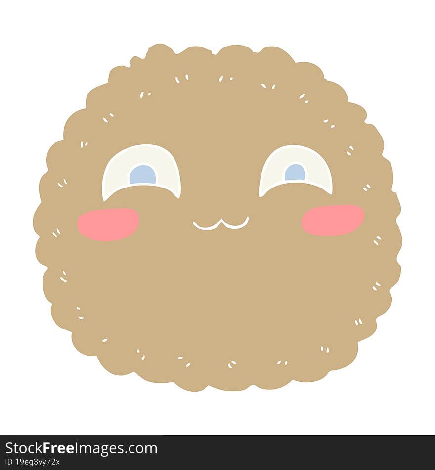 flat color style cartoon biscuit