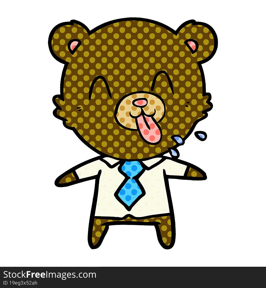 rude cartoon bear boss. rude cartoon bear boss