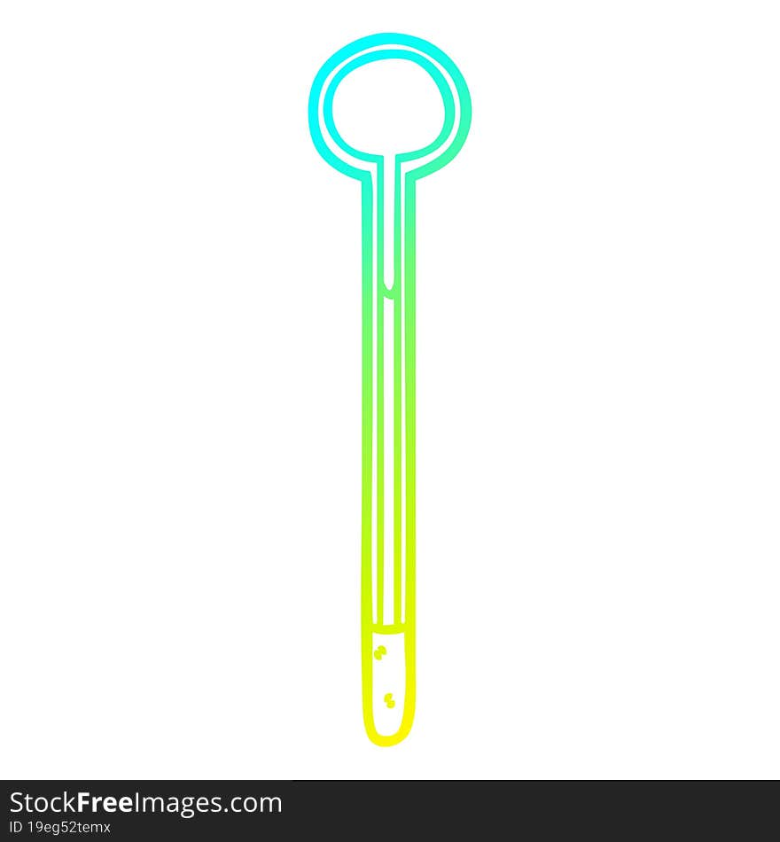 cold gradient line drawing of a thermometer