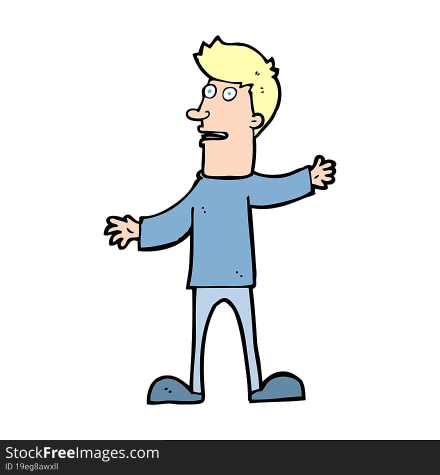 cartoon surprised man