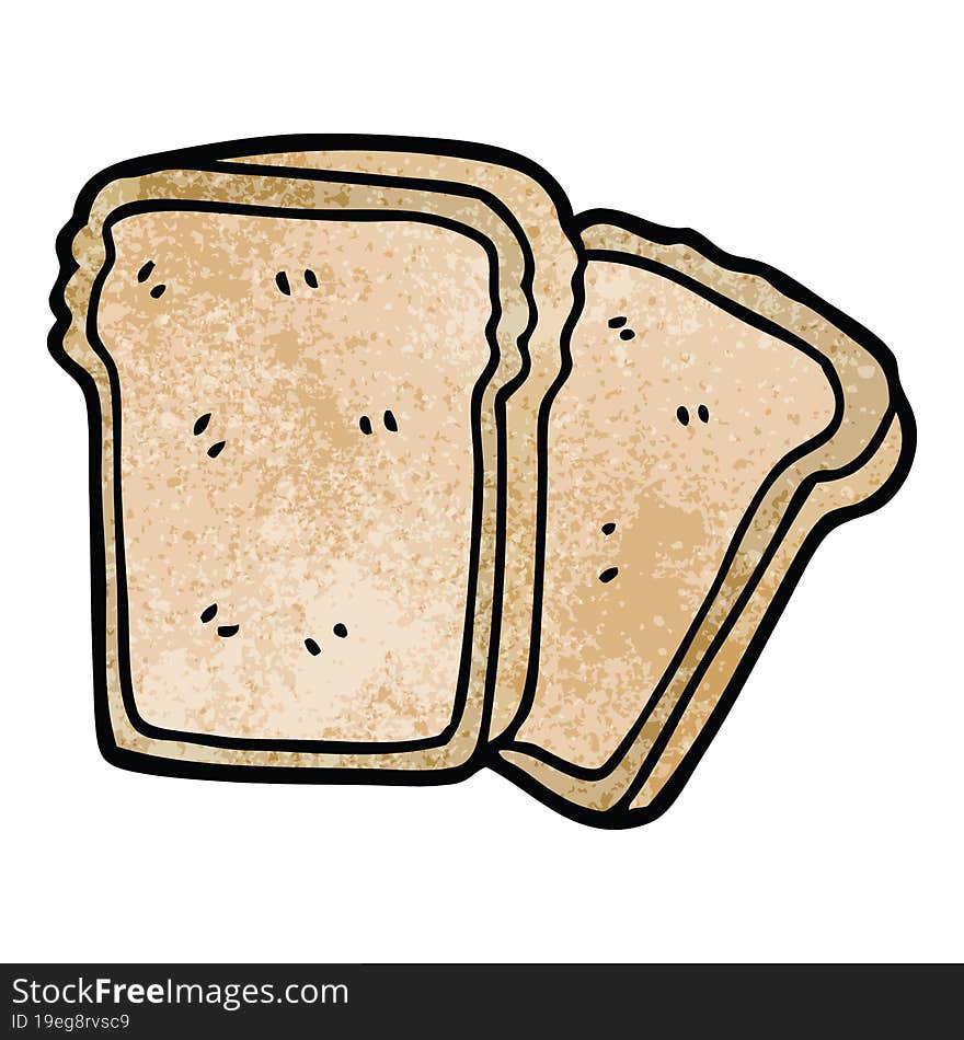 cartoon doodle slices of bread